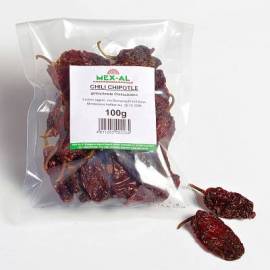Chile Chipotle secco / getrocknete Chile Chipotle Beutel 100 g - Bild vergr��ern 