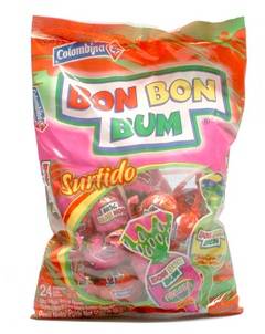 Bon Bon Bum chupeta rellena de chicle / kolumbianischer Lutscher mit Kaugummi ! einzeln ! 1 St�ck ! - Produktbild 