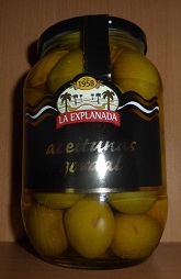 La Explanada Aceitunas gordal / gr�ne dicke Oliven mit Stein Glas 835 g / 500 g 